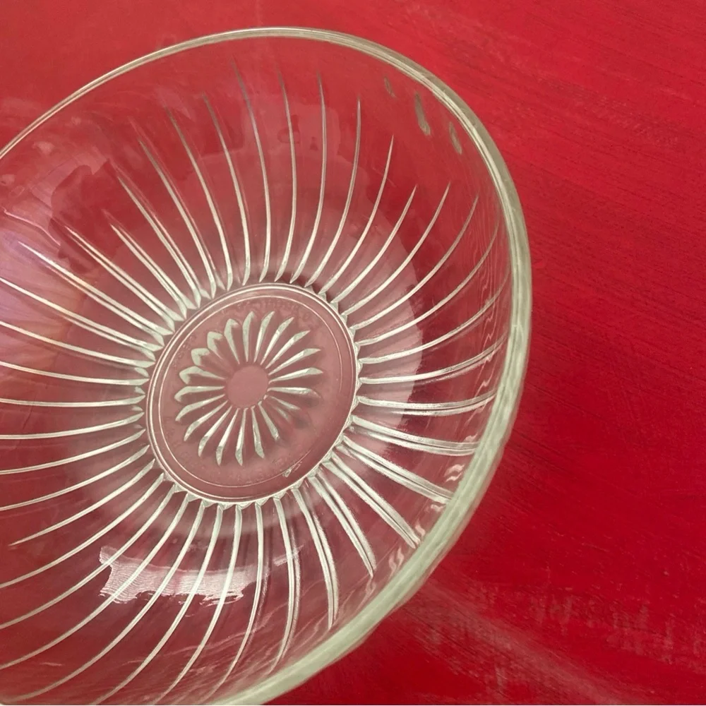Vintage clear glass bowl